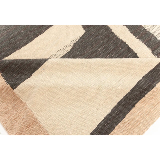 Contemporary Abstract Geometric Flat-Weave Kilim Rug – Handwoven Modern Art in Wool by Doris Leslie Blau Size: 14'1" ×...
