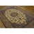 Persian 1950s Small Classic Beige Field Medallion Vintage Isfahan Wool Silk Carpet Rug For Sale - Image 3 of 12