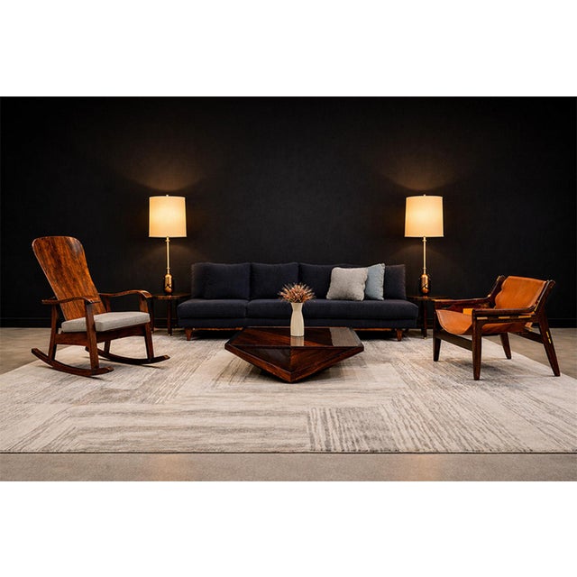 Produced by Cimo in Brazil during the 1950s, this model of rocking chair reflects the manufacturer’s disciplined approach...