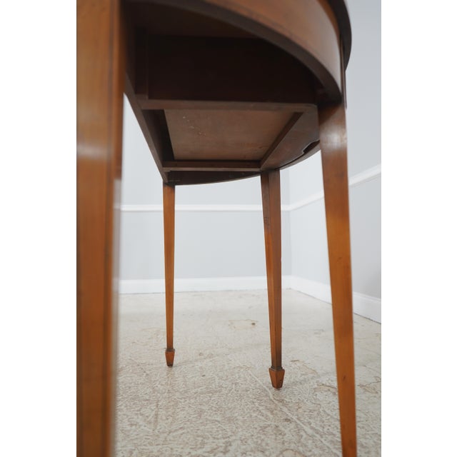 1960s English Satinwood Adams Style 1 Drawer Console Table For Sale - Image 16 of 16