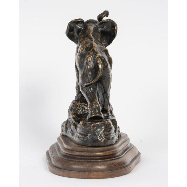 Bronze Sculpture of Elephant by E. Bernard. For Sale - Image 4 of 9