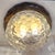 1970s Vintage Ceiling Lamp with Patinated Brass Trim and Amber-Tinted Glass Shade, 1970s For Sale - Image 5 of 9