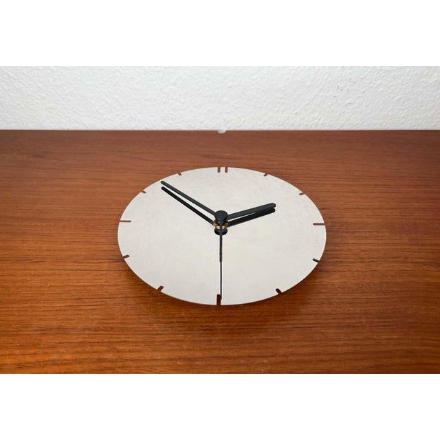 Postmodern German Chrome Wall Clock from Junghans, 1980s For Sale - Image 16 of 18