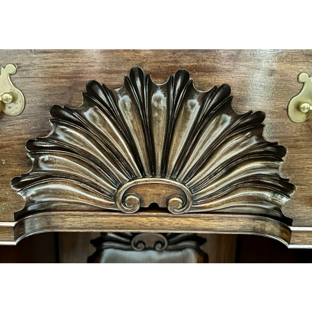 American 1970s Newport Rhode Island Style Kneehole Bureau. For Sale - Image 3 of 13