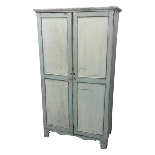 Antique Pine Shabby Chic Armoire For Sale