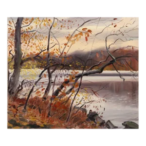 The Cold Water, Erik Freyman Oil on Board, Signed in Pen