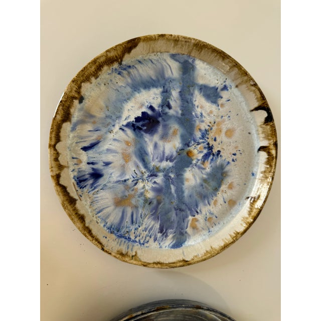 Ceramic 1970's Set of Four Vintage Art Pottery Plates by Blackwell For Sale - Image 7 of 10