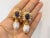 Bochic "Capri" Vintage Sapphire, Topaz & Pearl Earrings Set In 18K Gold & Silver, A Pair For Sale - Image 16 of 18