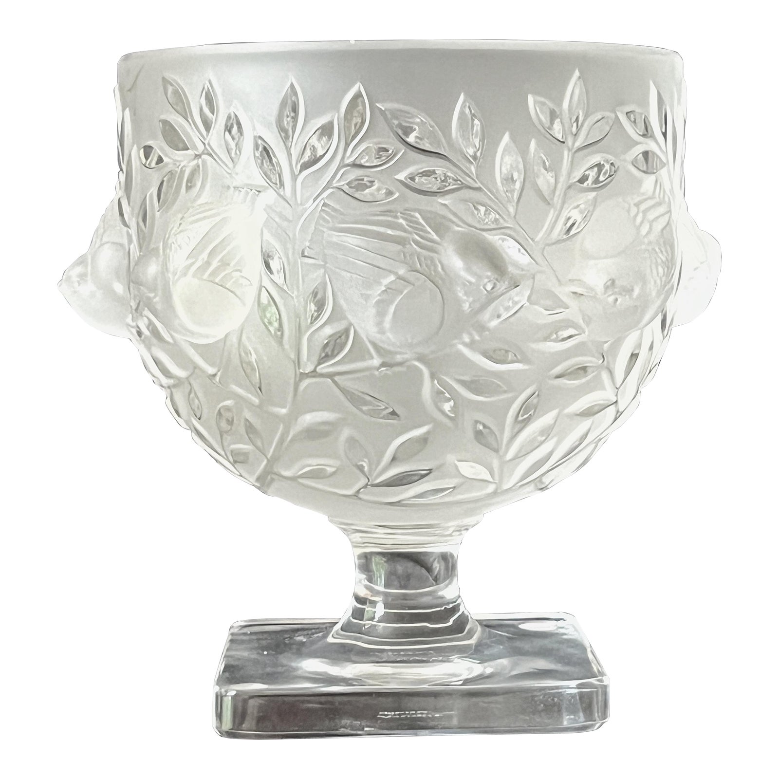 Vintage 1960's Lalique Crystal Elisabeth Vase Signed | Chairish