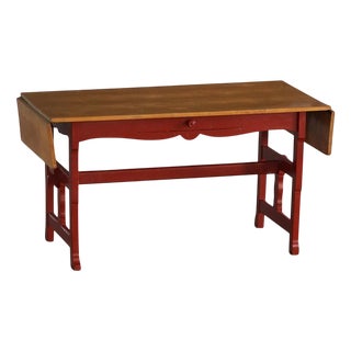 Early 20th Century Scandinavian Extendable Dining Table with Drawer, 1920s For Sale