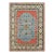 Kazak Rug 9'1'' X 12'5'' Blue Wool Tribal Hand-Knotted Oriental Carpet For Sale