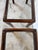 1960's Vintage French Mahogany and Marble Top Side Tables - A Pair For Sale - Image 9 of 12