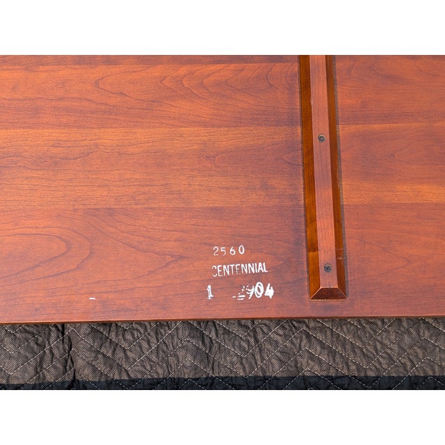 Vintage Statton Furniture Georgian Style Rice Carved Mahogany Queen Size Poster Bedframe For Sale - Image 11 of 12