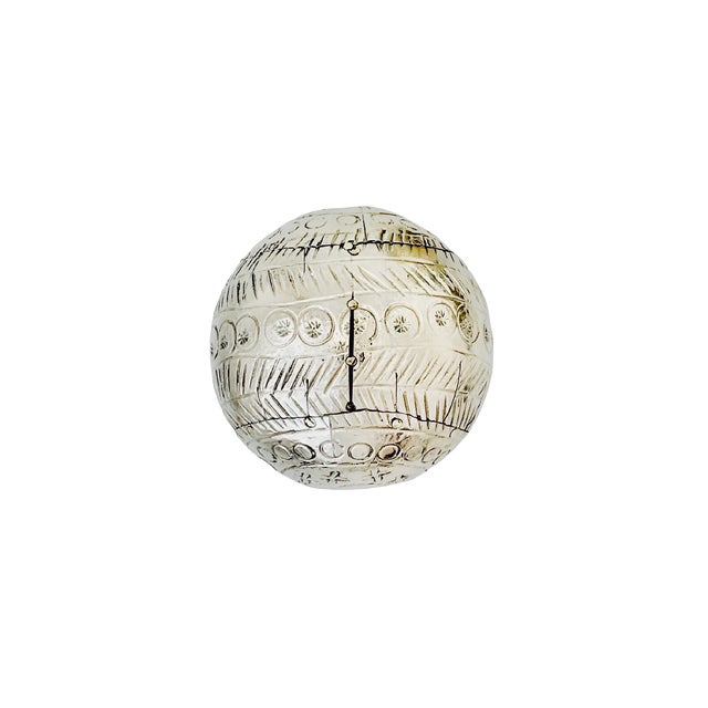 Wood Late 19th-Century French Artisan Hand-Engraved Maillechort Pétanque Boules, Set of 3, Euc For Sale - Image 7 of 8