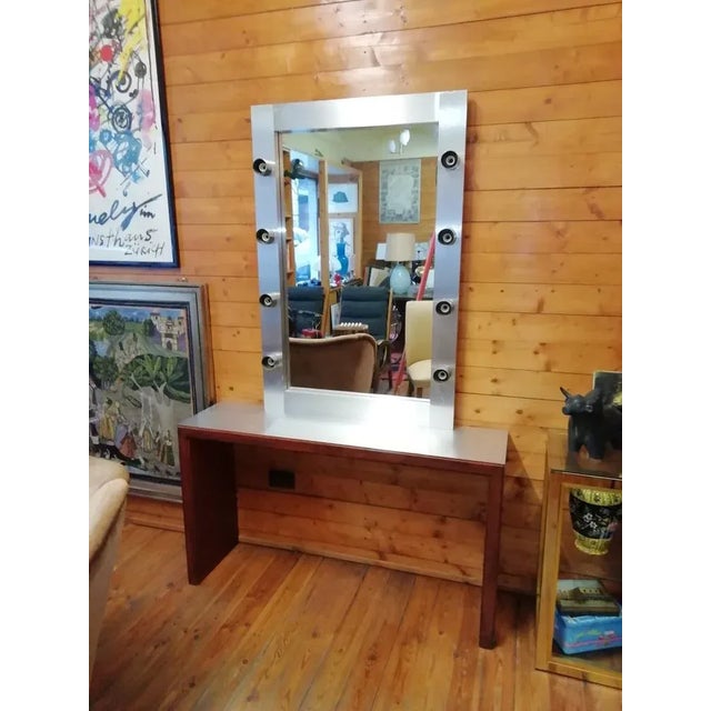 Petineuse Mirror with Console with 8 Lights, Italy, 1950s, Set of 2 For Sale - Image 11 of 16