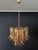 Mid-Century Modern Vintage Italian Murano Chandelier with 36 Lattimo Amber Glass Petals, 1990s For Sale - Image 3 of 17