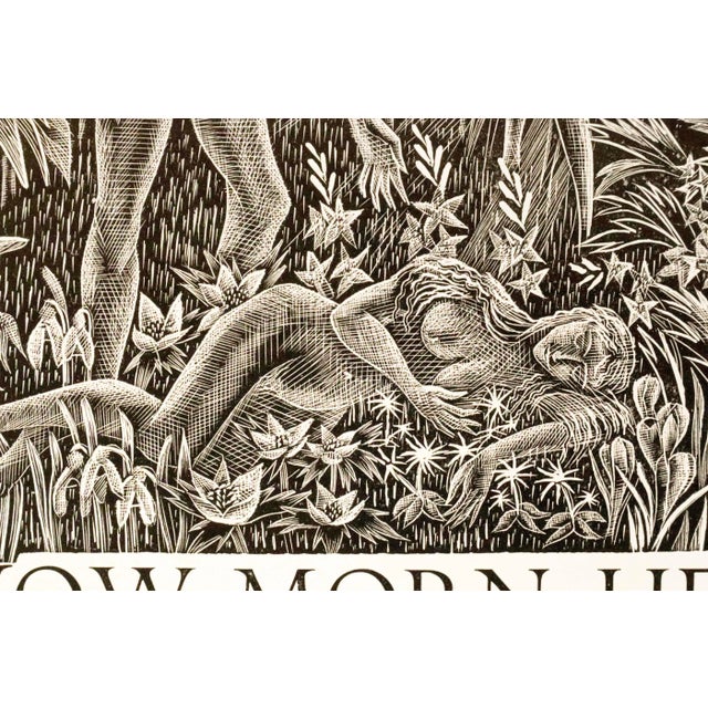 1920s 1920s American Print, "Now Morn Her Rosie Steps..." Monochrome Illustration of Adam and Eve (Matted) For Sale - Image 5 of 5