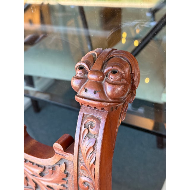 Brown Renaissance Revival Dining Chairs, Pair For Sale - Image 8 of 15