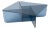 Acrylic Coffee Table in Transparent Blue For Sale