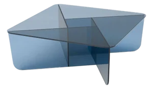 Acrylic Coffee Table in Transparent Blue