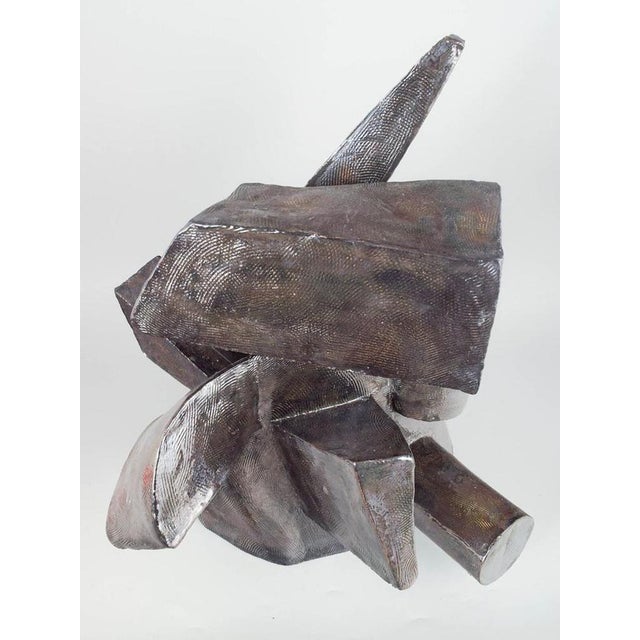 Christina muff, contemporary danish ceramic artist (born 1971). Monumental sculpture, cubistic style. The stoneware...