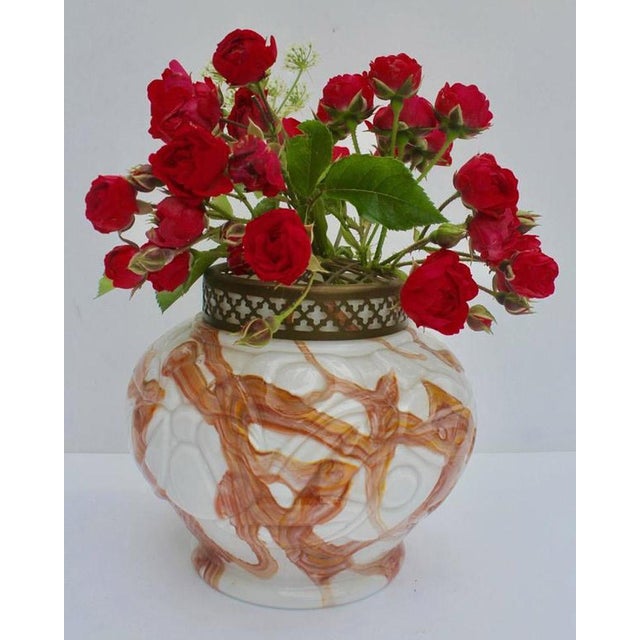 Gold Vase with Grille by Heemskerk, 1930s For Sale - Image 8 of 14