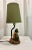 Textile Vintage Bell Hop Monkey Accent Lamp With Green Shade For Sale - Image 7 of 11