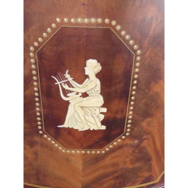 French French Bombay Demilune Inlay Cameo Commode Small Buffet Server 6378 For Sale - Image 3 of 17