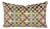 Gp & J Baker Clarendon Small Check in Multi Lumbar Pillow Cover - Gray Velvet Checkerboard Rectangle Cushion Case For Sale
