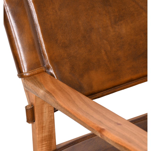 Lambden Leather Side Chair For Sale In Chicago - Image 6 of 9