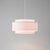 2020s Coronado Pendant Light Kit - Drum White Linen Shade, Satin Nickel Body, Dimmable For Sale - Image 5 of 6