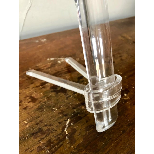 Mid-Century Modern Vintage Lucite Hand Mirror For Sale - Image 3 of 5