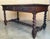Spanish 19th Spanish Walnut Desk or Console Table With Two Drawers & Solomonic Legs For Sale - Image 3 of 12