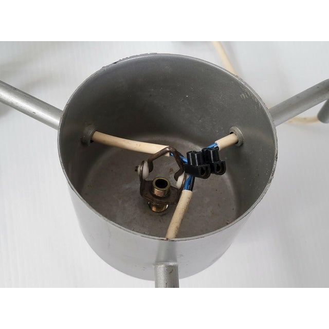 Vintage Space Age Cascade Chandelier with Flowers in Brushed Steel, 1960s-1970s For Sale - Image 4 of 9