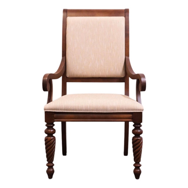 Broyhill Furniture British Empire Collection Cherry Dining Arm Chair 7325-83 For Sale