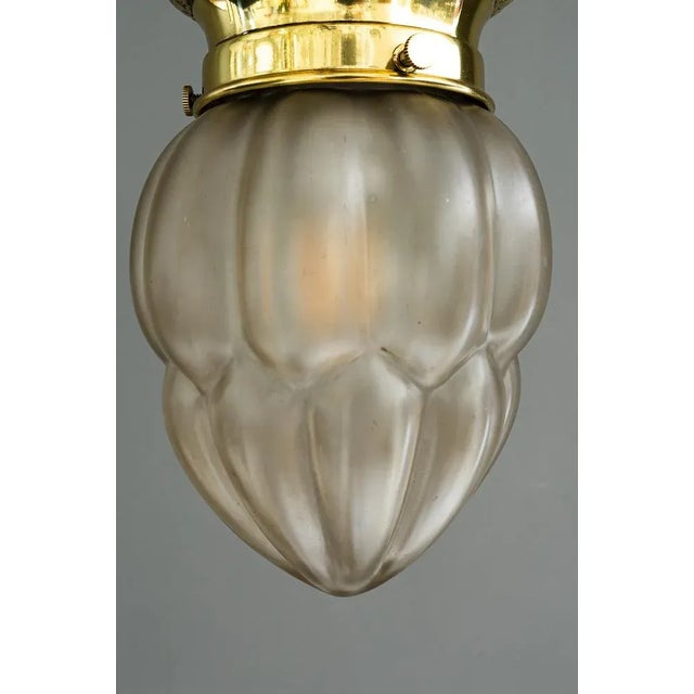 Art Deco Ceiling Lamp, Vienna, Austria, 1920s For Sale - Image 4 of 9