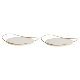 Taupe Touché B Trays by Mason Editions, Set of 2 For Sale