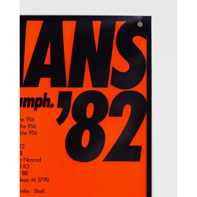 Paper 24 Hours of Le Mans Porsche Poster, 1982 For Sale - Image 7 of 9