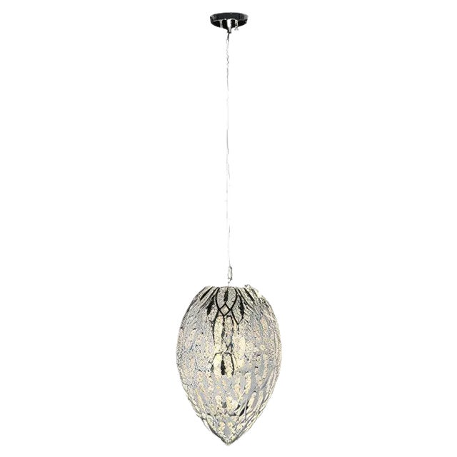 Steel & Crystal Egg Arabesque Pendant from VGnewtrend For Sale