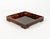 Midcentury amazing squared serving tray or centerpiece in acrylic faux tortoiseshell effect and brass in the style of...
