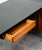 Mid Century Modern Desk Executive L Shaped Cane Walnut Large Black File Drawers For Sale - Image 11 of 12