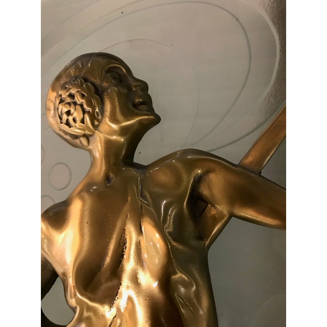 Metal French Art Deco Female Dancer Sconces - a Pair For Sale - Image 7 of 13