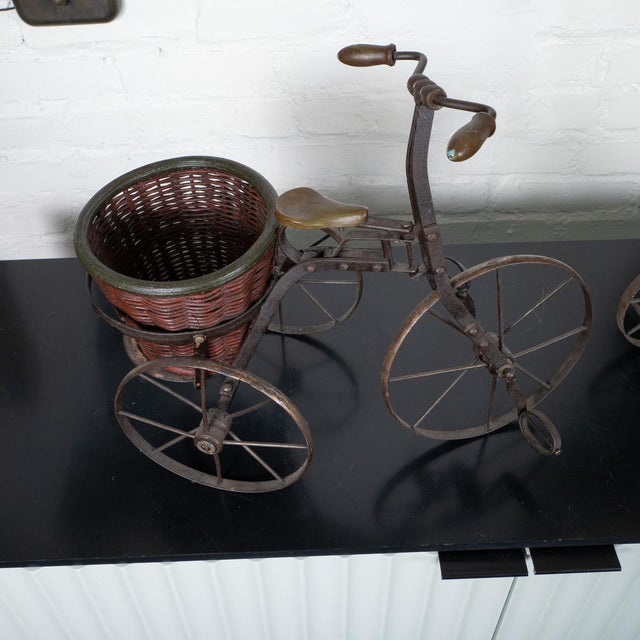 Vintage Iron Tricycle Sculptures - a Pair For Sale - Image 11 of 11