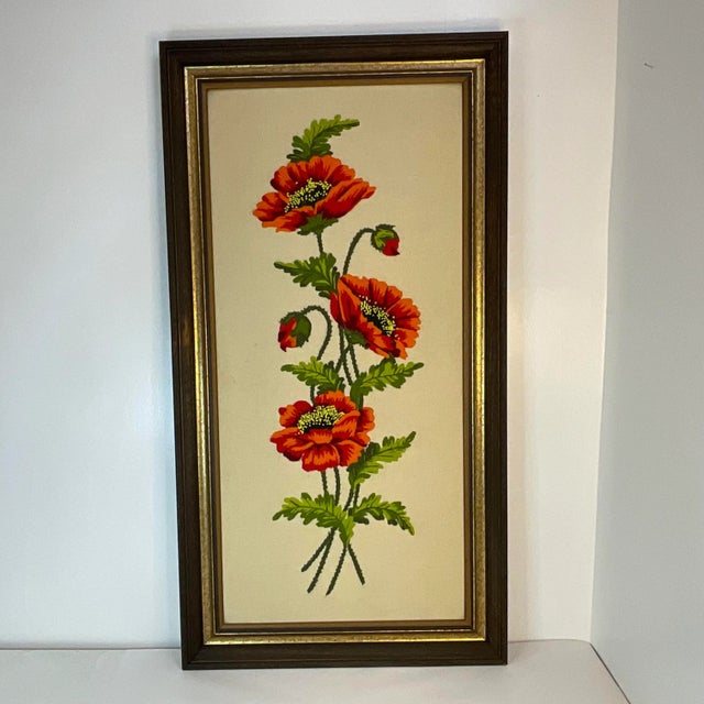 ヨーロッパアート　額縁セット　NEEDLEPOINT Vintage vintage-folk-art-scandinavian-
