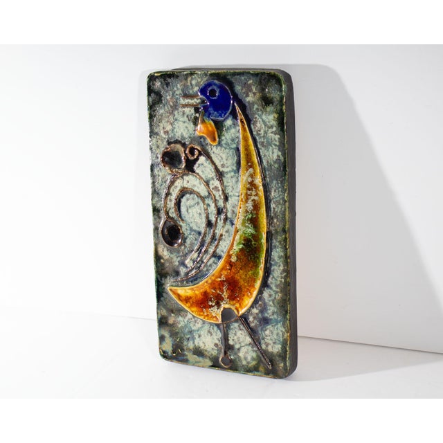 Mid-Century Modern German Ceramic Wall Tile Plaque Helmut Friedrich Schäffenacker For Sale - Image 3 of 9