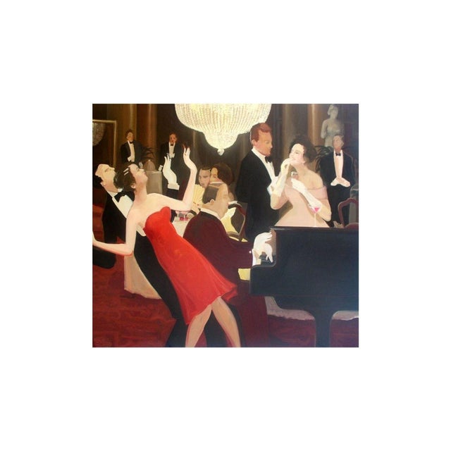 2000 - 2009 Marek Okrassa, A Ball, 2005, Oil on Canvas For Sale - Image 5 of 5