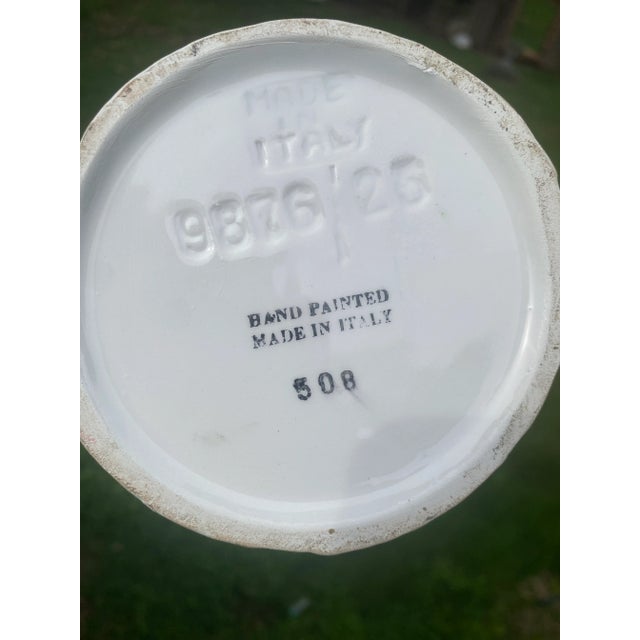 Ceramic Italian Majolica Iris Vase For Sale - Image 7 of 7