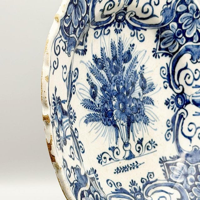 Antique Dutch Delft Charger, 1700s For Sale - Image 4 of 8