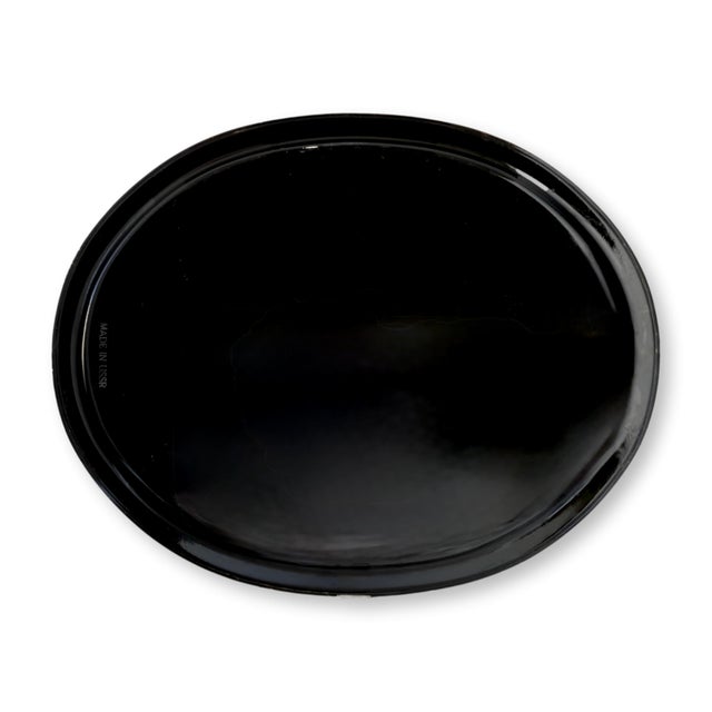 Traditional Vintage Hand-Painted Tole Tray For Sale - Image 3 of 3