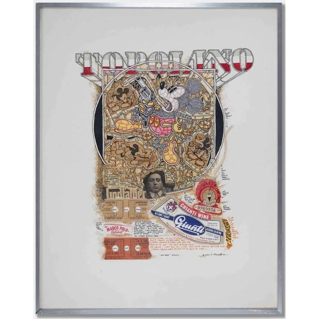 John S. Fawcett, Mickey Mouse, 1972, Collage on Paper For Sale - Image 3 of 3